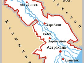 Карта Астраханской области. Фото с сайта map.rin.ru (с)