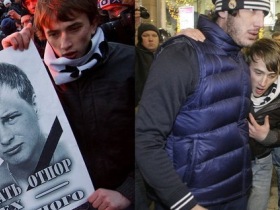 Человек, похожий на Николая Макарова на акциях фанатов. Фото из блога Ивана Катанаева