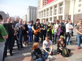 Активисты на Манежной 9 мая. Фото Каспарова.Ru