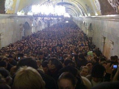 Давка в метро. Фото из блога irek-murtazin.livejournal.com