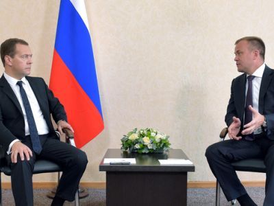 Медведев и Ерощенко. Фото: m.government.ru