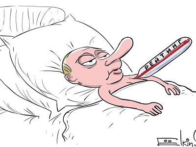 Рейтинг Путина. Карикатура: Сергей Елкин, facebook.com/sergey.elkin1
