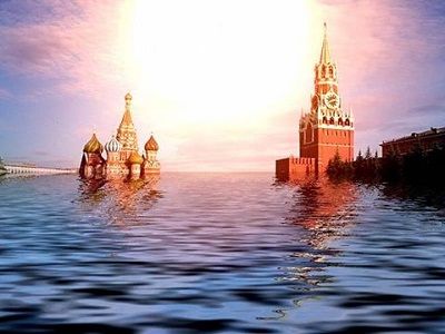 Москва подтопленная (коллаж). Источник - www.facebook.com/samson.sholademi