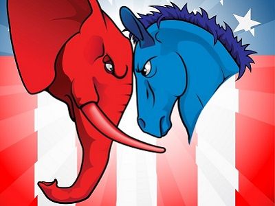 Слон и осел, символы республиканцев и демократов. Фото: pikabu.ru