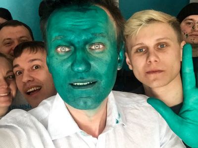 Навальный в зеленке. Фото: nytimes.com