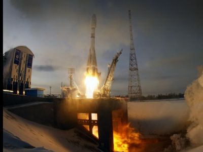 Во время запуска ракеты-носителя "Союз-2.1б". Фото: interfax.ru