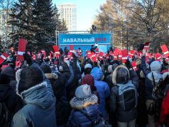 Митинг в поддержку Навального в Новосибирске. Фото: Каспаров.Ru