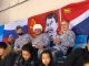 Баннер со Сталиным на ОИ Фото: Twitter Дмитрия Симонова