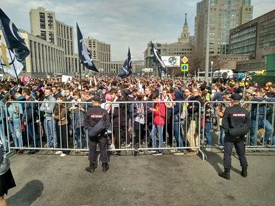 Митинг против блокировки Telegram в Москве. Фото: Медиазона