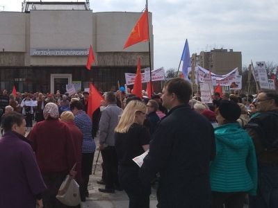 Митинг за возврат льгот. Фото: Владимир Лапкин, Каспаров.Ru