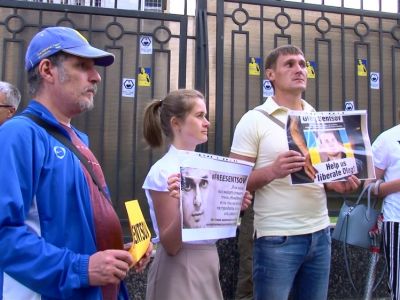 Акция в поддержку Олега Сенцова в Одессе. Фото: Думская