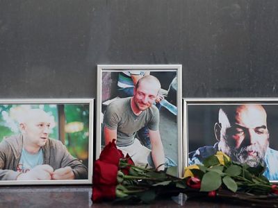 Погибшие в ЦАР Орхан Джемаль, Александр Расторгуев, Кирилл Радченко. Фото: BBC.com