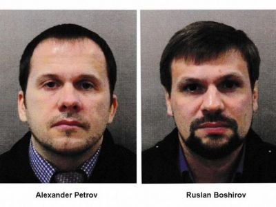 Фото подозреваемых в покушении на Скрипалей "Александра Петрова" и "Руслана Боширова". Фото: Reuters/Metropolitan Police