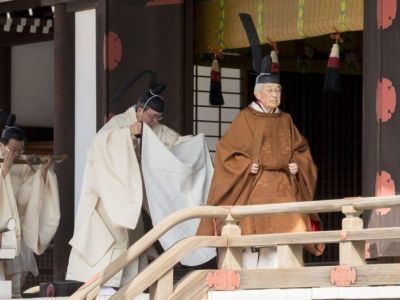 Император Акихито в ходе церемонии. Фото: www.facebook.com/vasily.golovnin