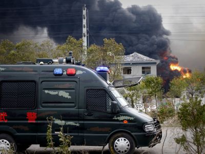 Взрыв на химзаводе в Китае. Фото: Reuters