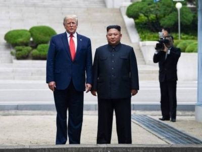 Дональд Трамп и Ким Чен Ын, 30.6.19. Фото: bbc.com