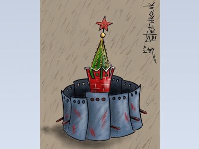 Кремль: "в кольце врагов". Карикатура А.Петренко: petrenko.uk