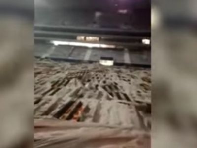 Обрушение парника на стадионе "Самара-Арена", Фото: скрин с видео
