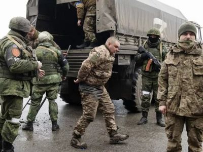 Военнопленные украинской армии в Луганске. Фото: Валерий Мельников / РИА Новости